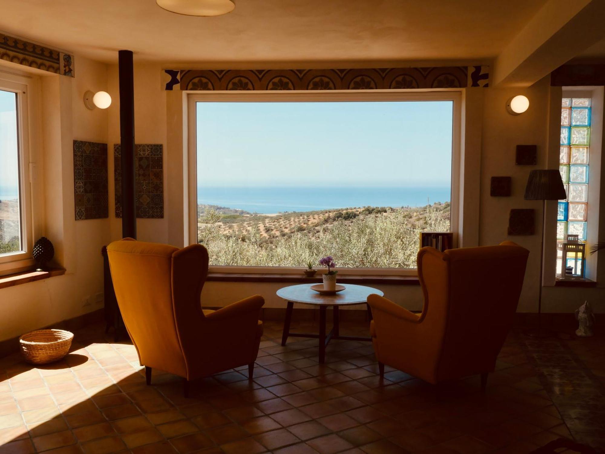 Villa Immersa In Oliveto Vista Mare Sciacca Bagian luar foto